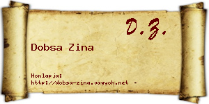 Dobsa Zina névjegykártya
